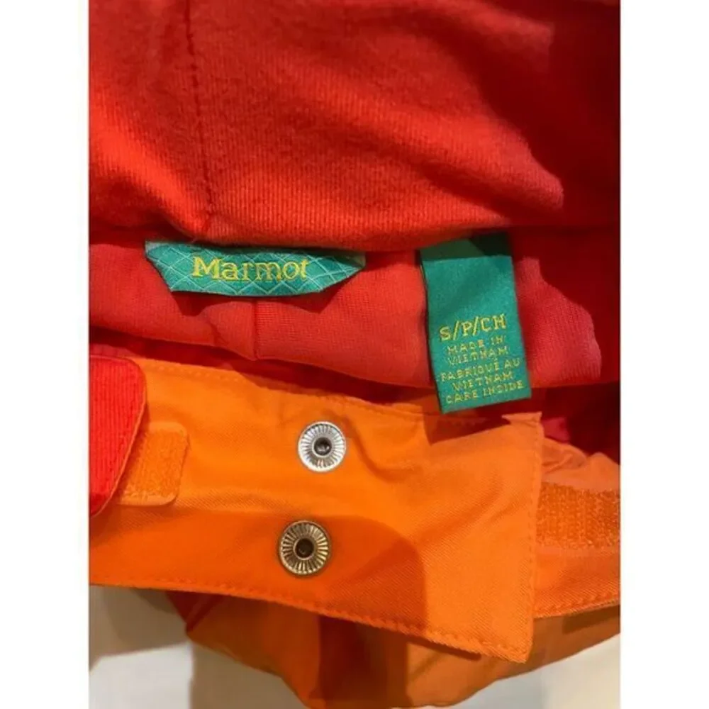 Marmot Girls' Starstruck Orange Snow Pants with‎ Suspenders Size S